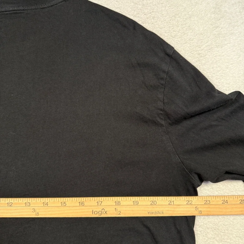 Polo Ralph Lauren Long Sleeve Cotton Tee L Black Gray Pony Classic Fit Essential